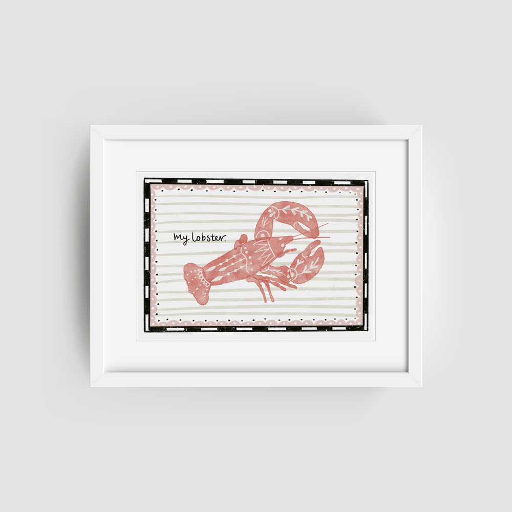 LOBSTER AND STRIPES PRINT