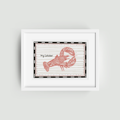 LOBSTER AND STRIPES PRINT