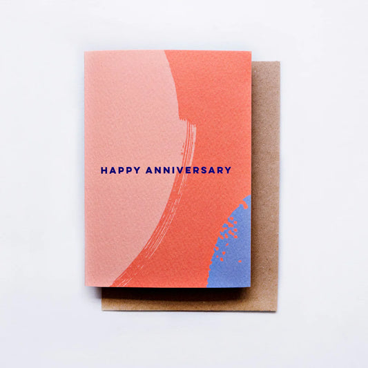 HAPPY ANNIVERSARY BRUSH CARD