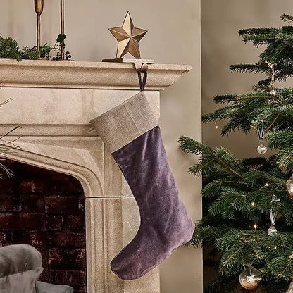 KARRU CHARCOAL COTTON VELVET STOCKING
