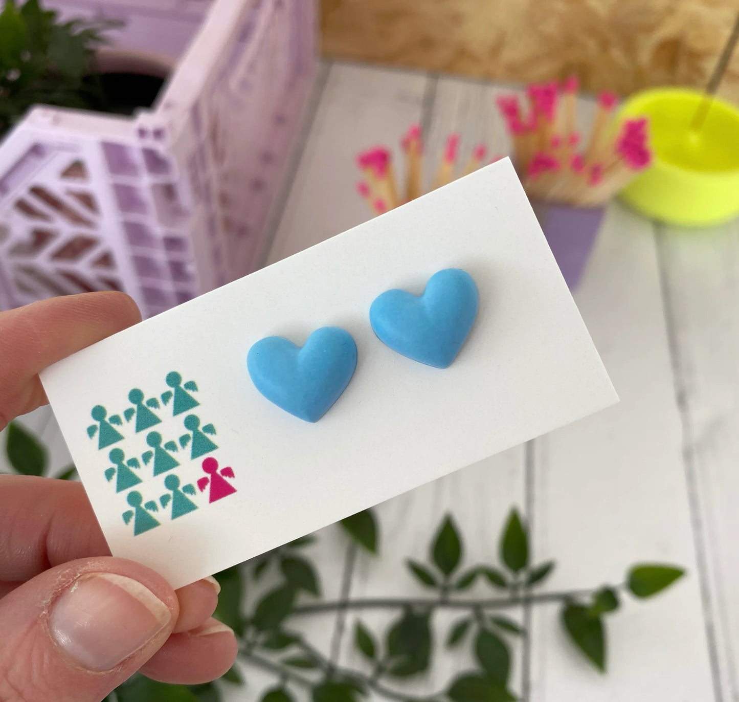 ZERO WASTE HEART STUDS