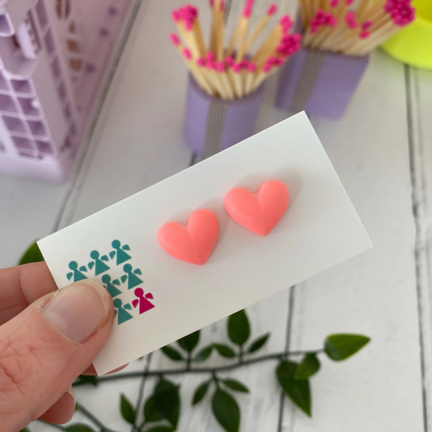 ZERO WASTE HEART STUDS