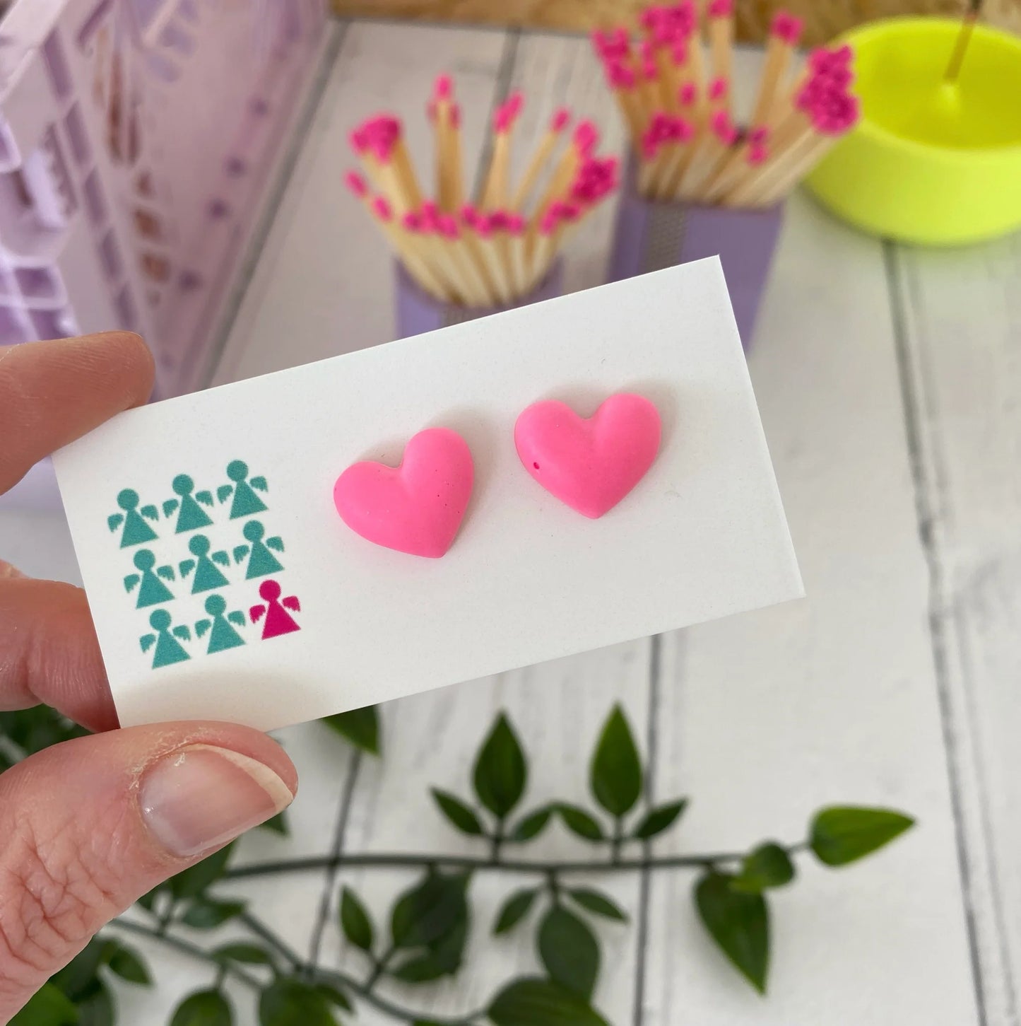 ZERO WASTE HEART STUDS