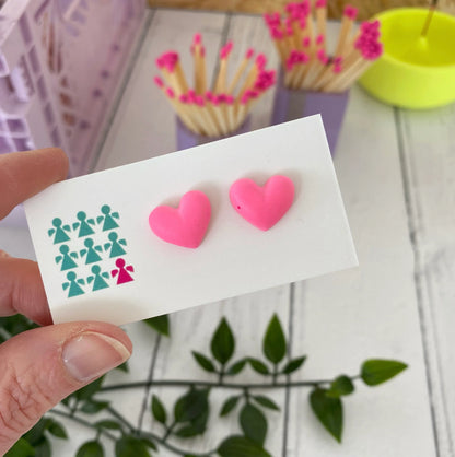 ZERO WASTE HEART STUDS