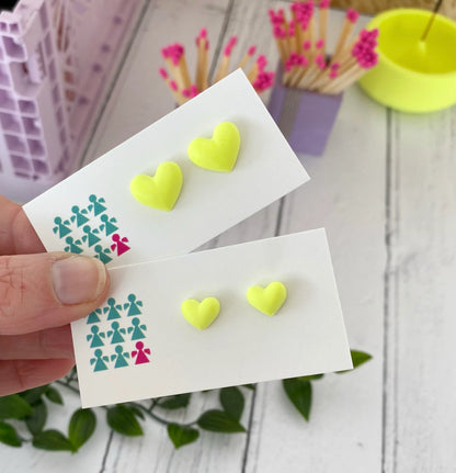 ZERO WASTE HEART STUDS
