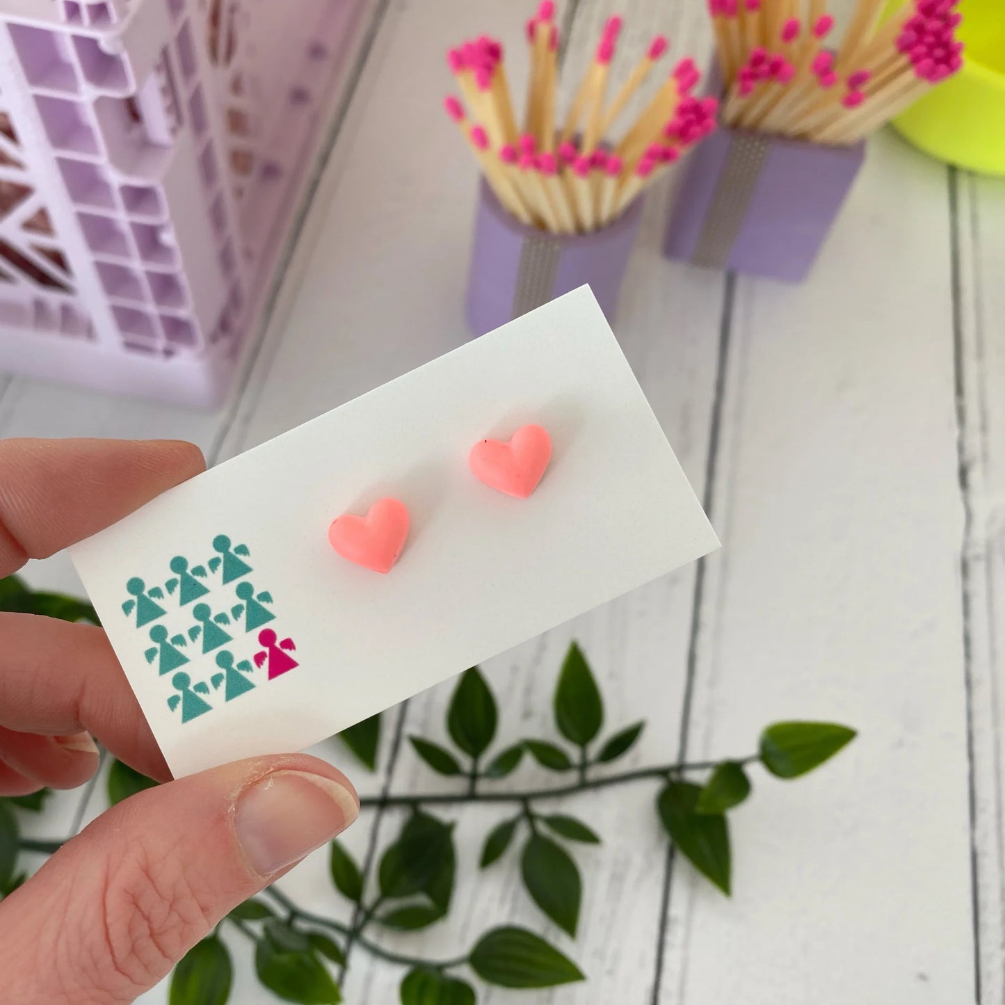 ZERO WASTE HEART STUDS