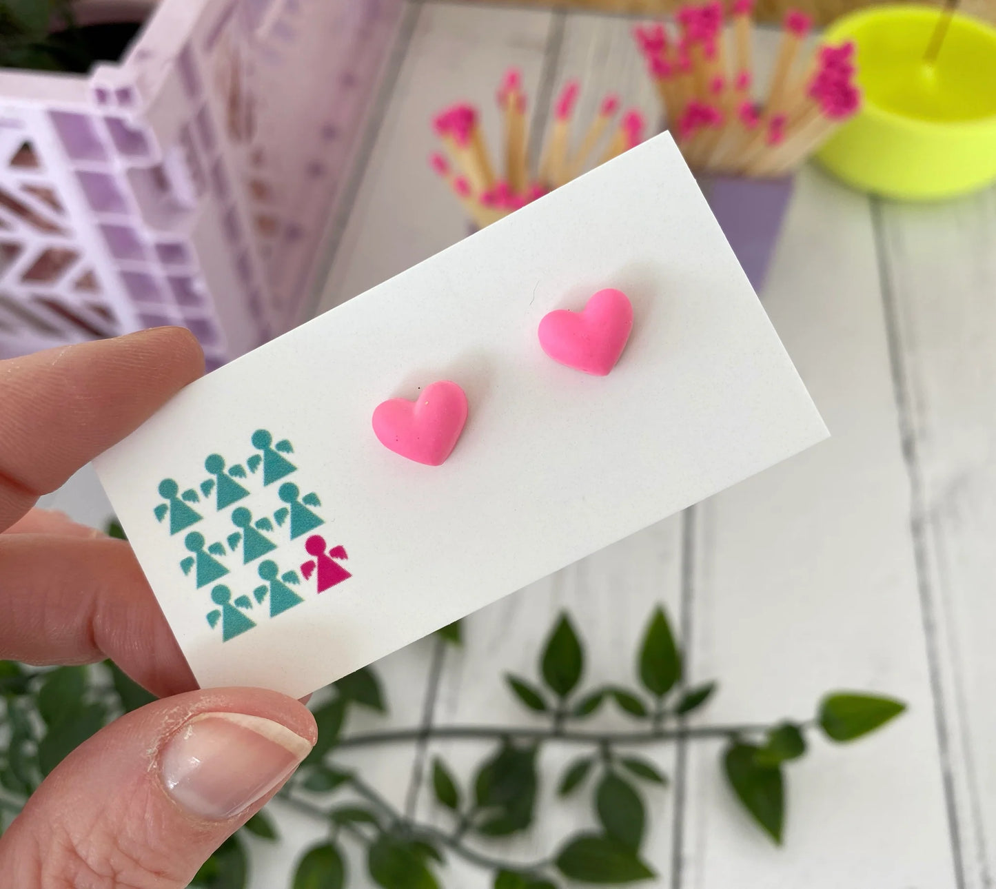 ZERO WASTE HEART STUDS