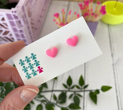 ZERO WASTE HEART STUDS