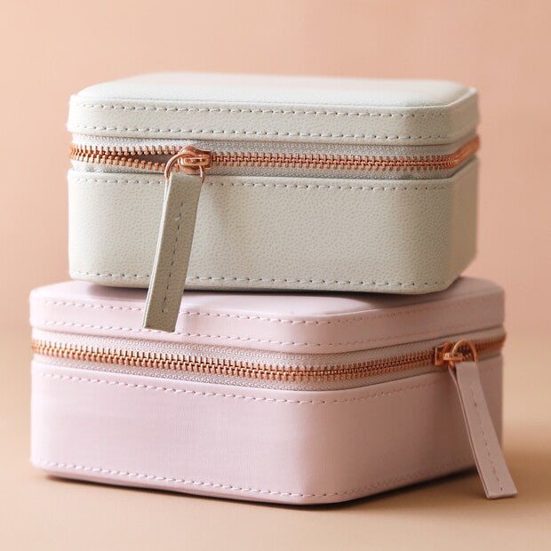 MEDIUM SQUARE TRAVEL JEWELLERY BOX