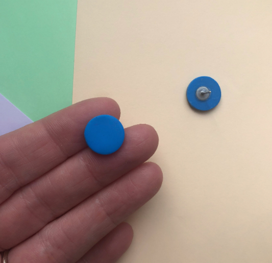 ROYAL BLUE CIRCLE STUDS